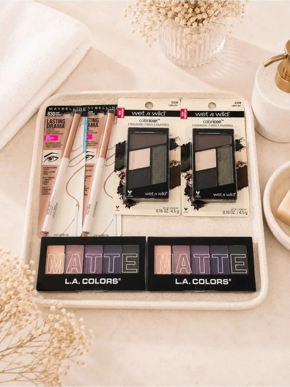 6 bundle lot Wet n wild Matte Eyeshadow Palette Purple & Neutral Shades cute set